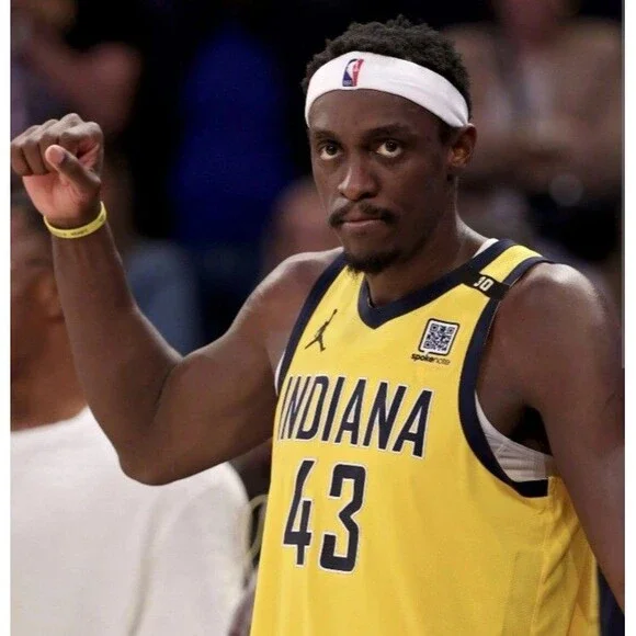 Pascal Siakam (Jordan)-(Pacers)-(Jersey)-(Yellow)-(Good Cond.)-(Size:XL)-$95.00 - Picture 12 of 12